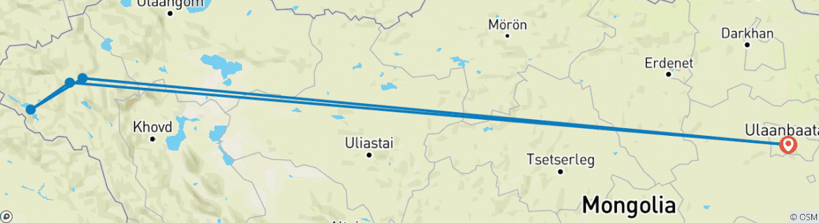 Map of Mongolia Sagsai Eagle Festival