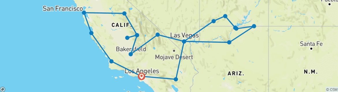 Imagen de un mapa que muestra la ruta del circuito