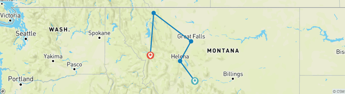 Imagen de un mapa que muestra la ruta del circuito