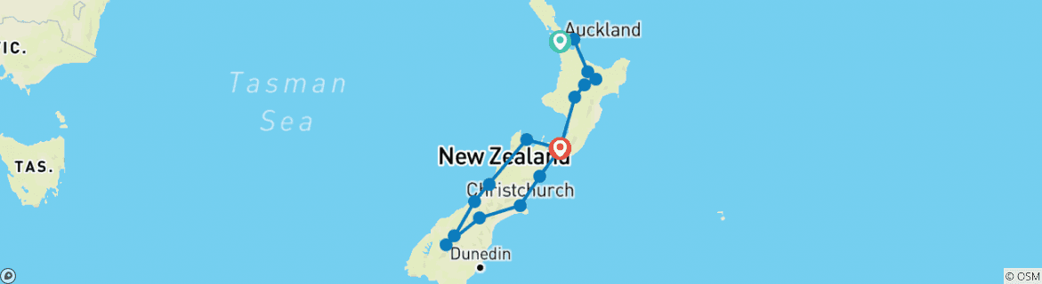 Map of Legendary New Zealand