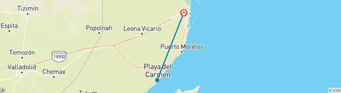 Map of Cancún Escape: Beaches, Cenotes, & Crystal-Clear Water