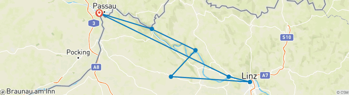 Imagen de un mapa que muestra la ruta del circuito