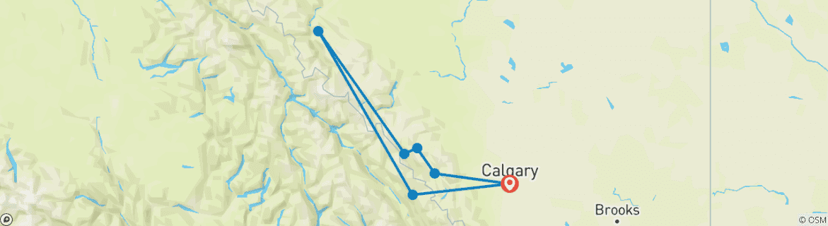 Image d'une carte montrant l'itinéraire du circuit