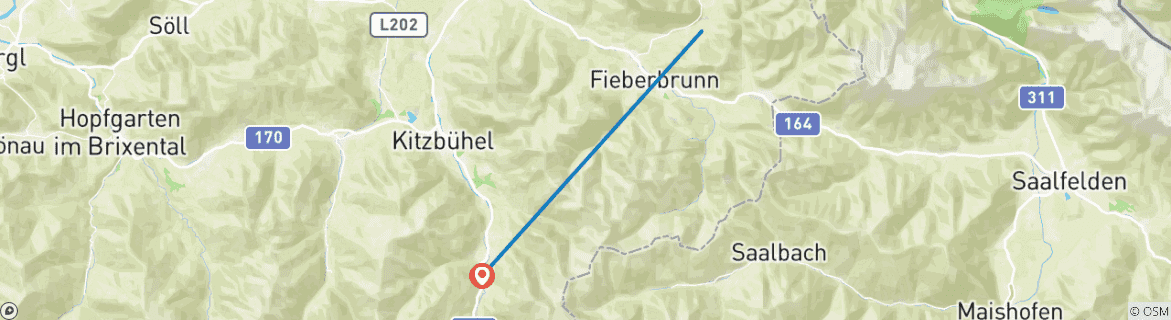 Map of Charming Kitzbühel - star hiking with charm (7 days)