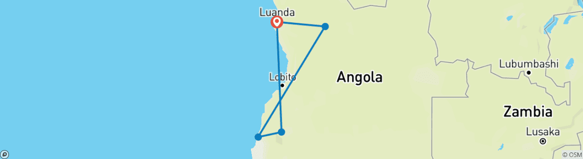 Map of Angola Highlights