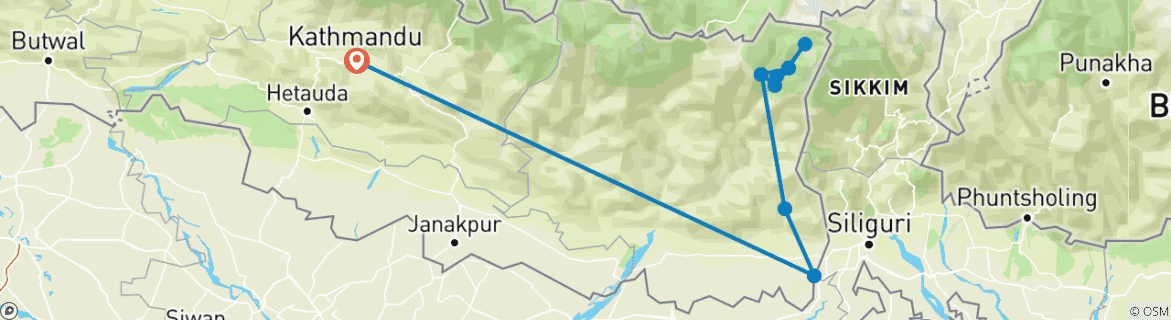 Imagen de un mapa que muestra la ruta del circuito