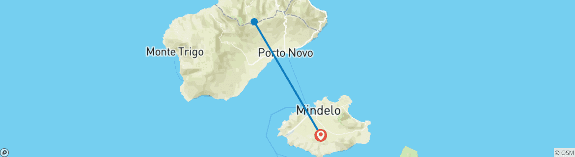 Map of Honeymoon in Santo Antao Cape Verde  -5 Days/4 Nights