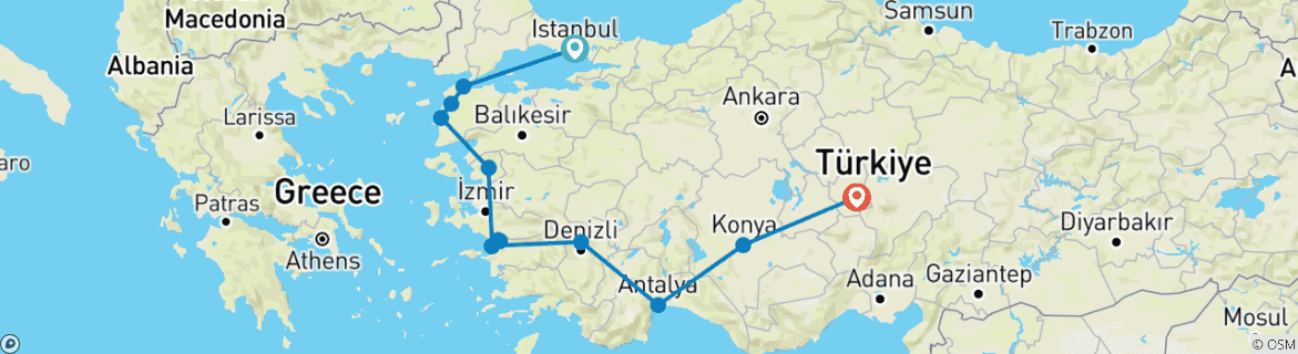 Imagen de un mapa que muestra la ruta del circuito