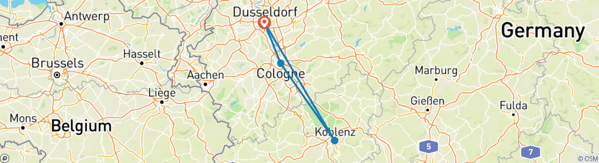 Carte du circuit MS SE-Manon - La magie de l'Avent sur le Rhin (3 jours)
