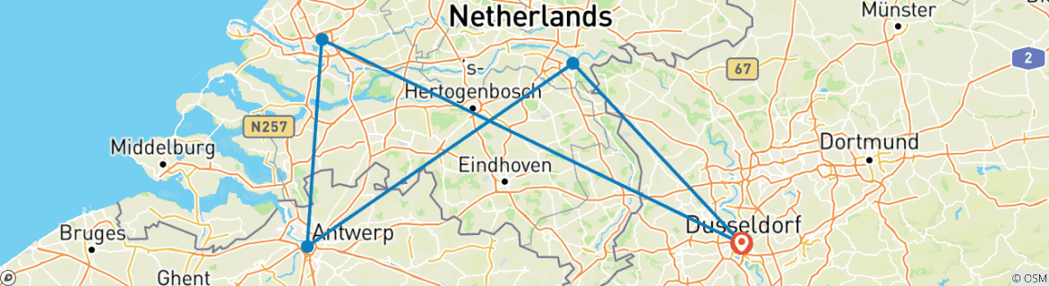 Imagen de un mapa que muestra la ruta del circuito