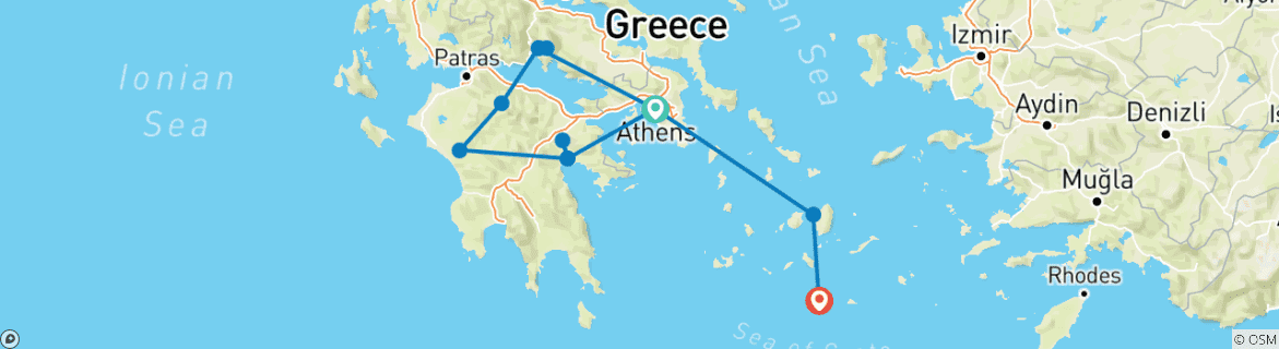 Map of Best of Greece