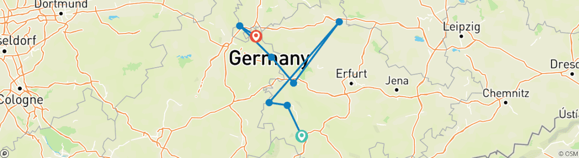 Imagen de un mapa que muestra la ruta del circuito