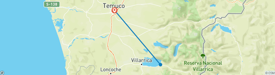 Map of 7 Days Lake District Adventure: Pucón Version