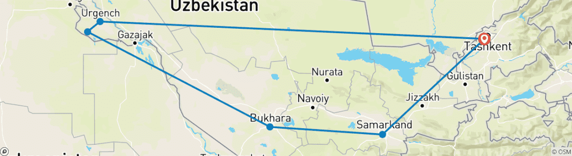 Map of Pearl of Central Asia