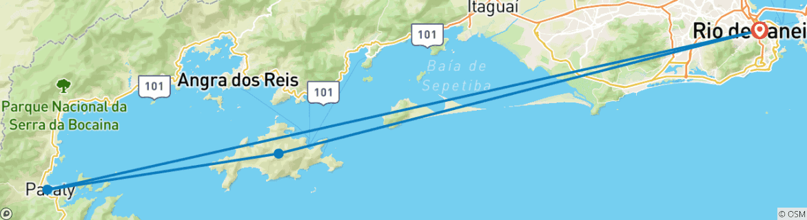 Kaart van Op maat gemaakte 7-daagse Beste Brazilië Rondreis voor het hele gezin, dagelijkse start & privégids en auto