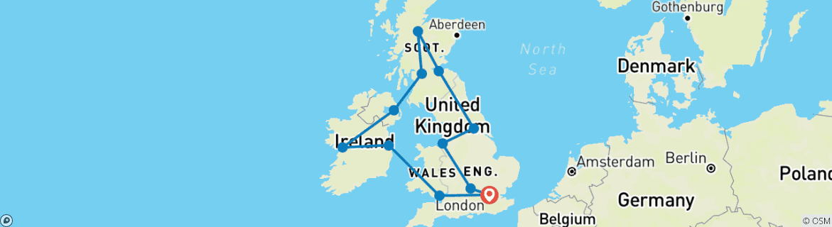 Map of Play & Pause: Britain & Ireland