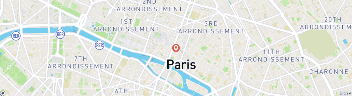 Map of Independent Paris City Stay