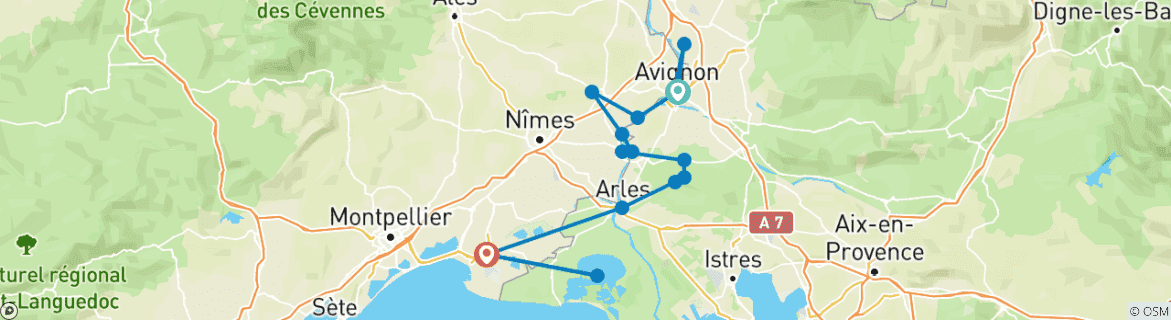 Imagen de un mapa que muestra la ruta del circuito