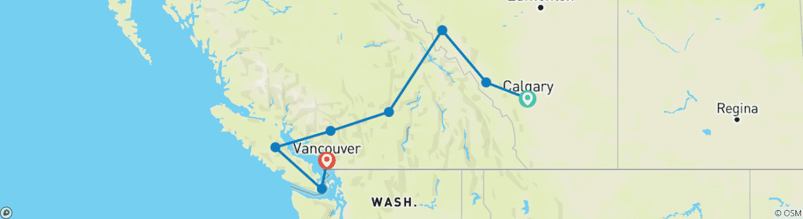 Map of Rockies Trail