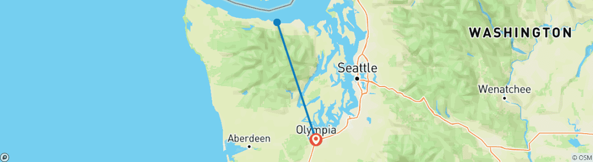 Image d'une carte montrant l'itinéraire du circuit