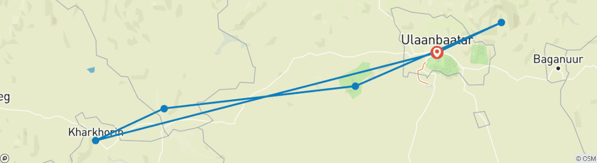 Map of Steppe Heritage - 4 Days