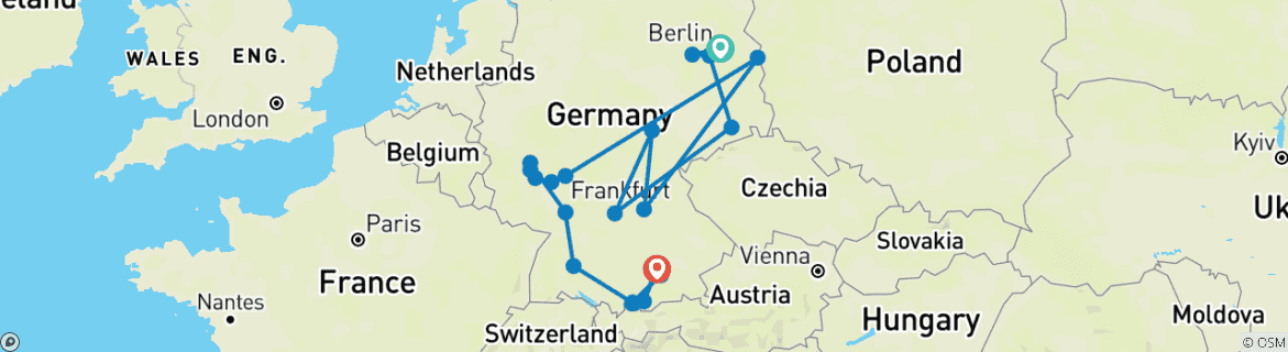 Mapa de Lo mejor de Alemania (Grupos pequeños)