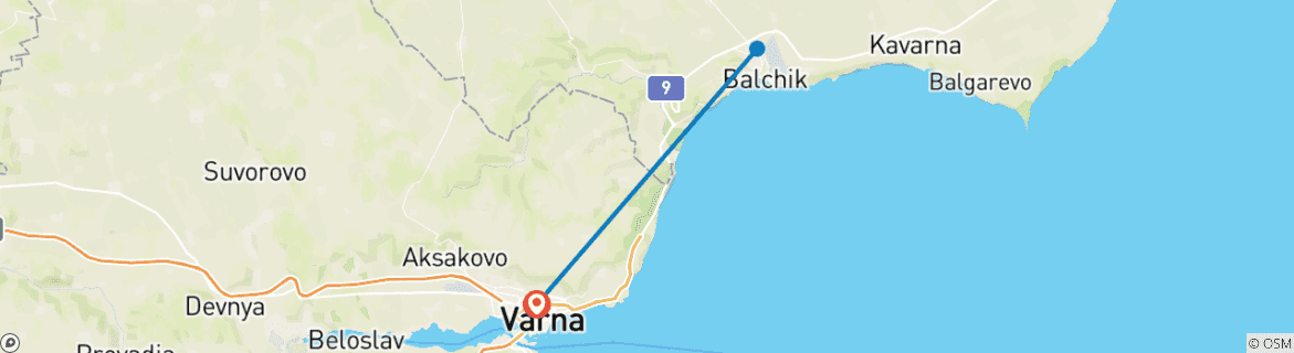 Imagen de un mapa que muestra la ruta del circuito