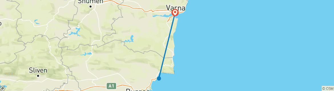 Map of Varna the Jewel of the Black Sea, City Break - Private Tour