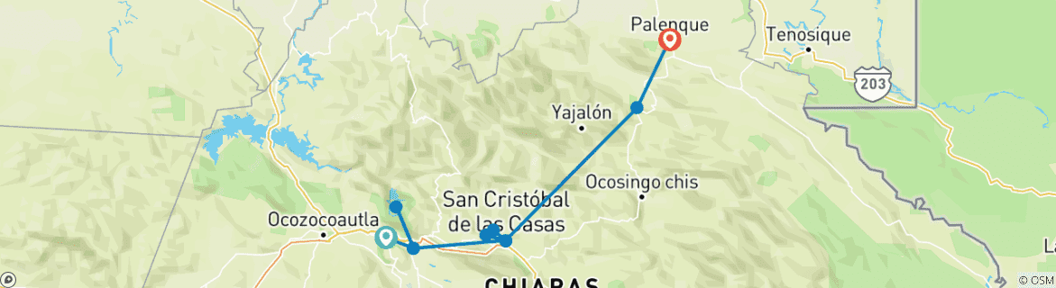 Map of San Cristobal de las Casas City Break