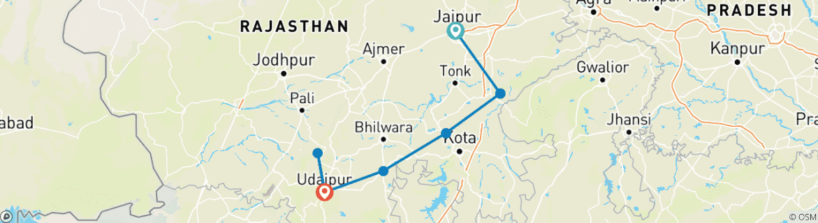 Imagen de un mapa que muestra la ruta del circuito
