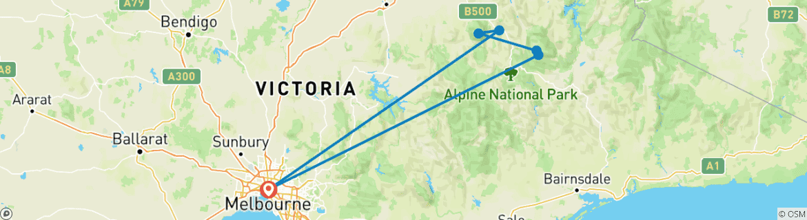 Imagen de un mapa que muestra la ruta del circuito