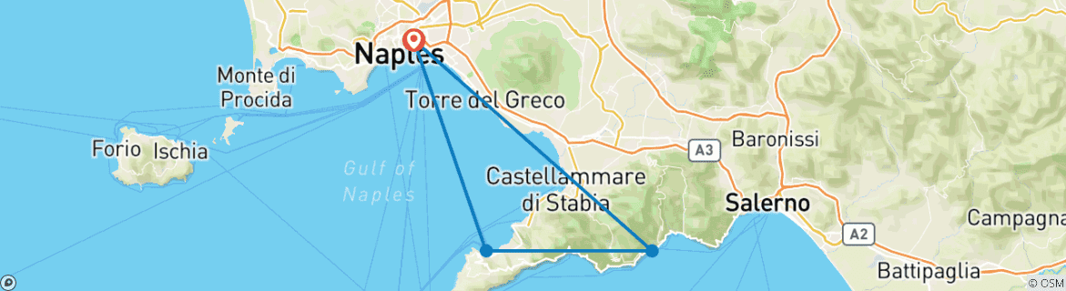 Carte du circuit Explorer la côte amalfitaine