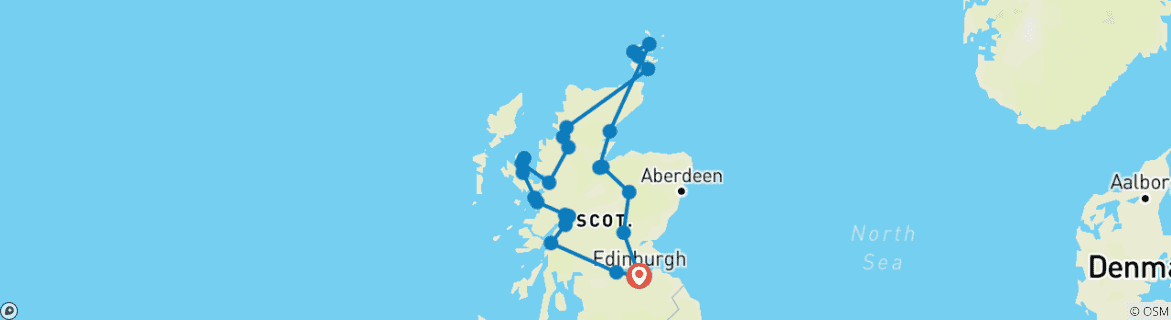 Mapa de Isla de Skye, Orcadas y Costa Norte 500