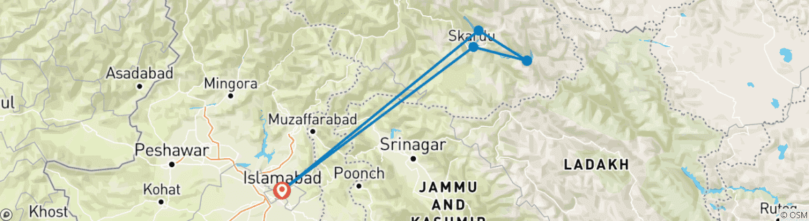 Map of Nangma Valley Trek