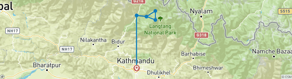 Imagen de un mapa que muestra la ruta del circuito