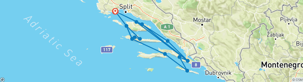 Imagen de un mapa que muestra la ruta del circuito