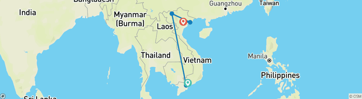 Imagen de un mapa que muestra la ruta del circuito