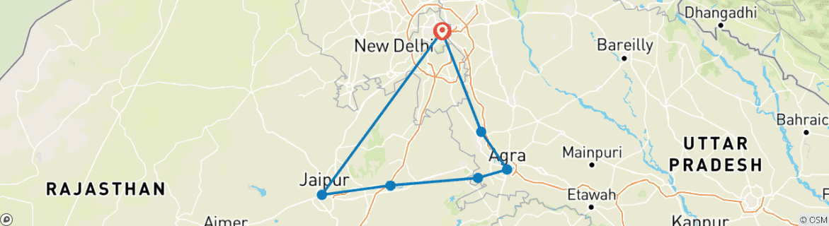 Imagen de un mapa que muestra la ruta del circuito