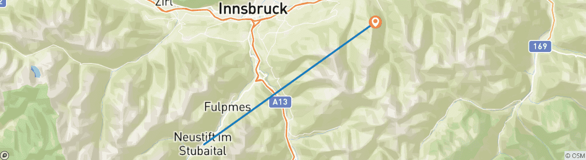 Image d'une carte montrant l'itinéraire du circuit