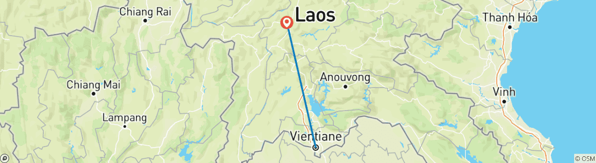 Foto van een kaart met de route van de rondreis