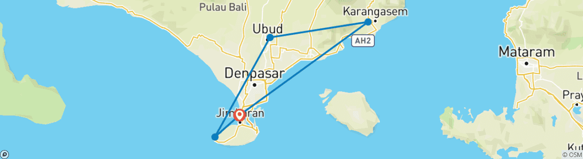 Kaart van Bali Bliss: 5-daagse eilandontsnapping - privéreis