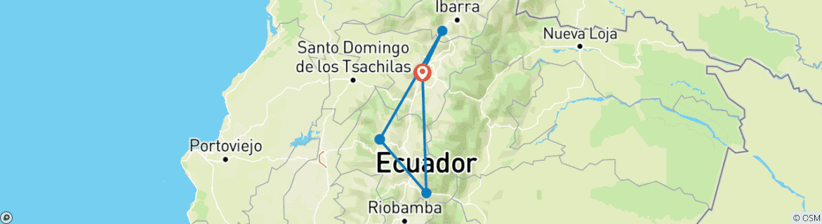 Map of 7 Days at The Andean Valleys