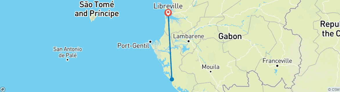 Image d'une carte montrant l'itinéraire du circuit