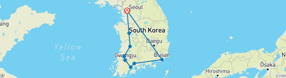 Map of 2025 Discover Western Korea in 4days:  A Wellness Holiday