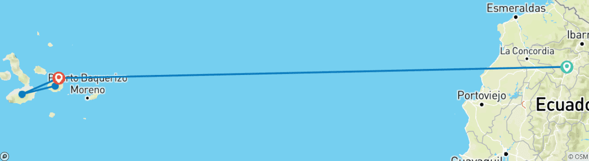 Foto van een kaart met de route van de rondreis