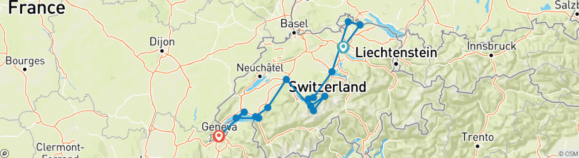 Map of Swiss Miracle