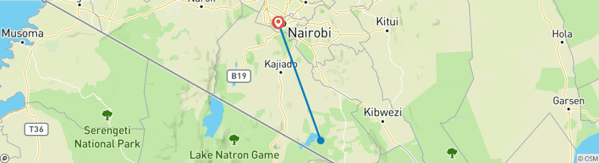 Karte von 2-tägige Amboseli Privat-Safari ab $300