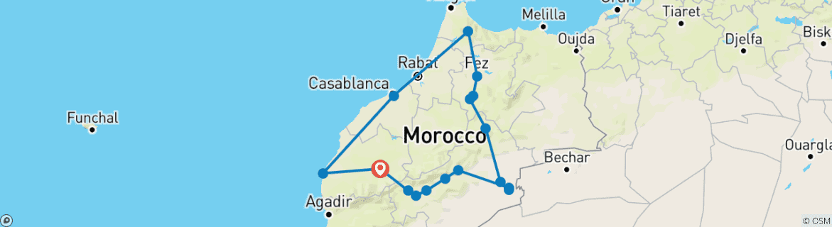 Imagen de un mapa que muestra la ruta del circuito