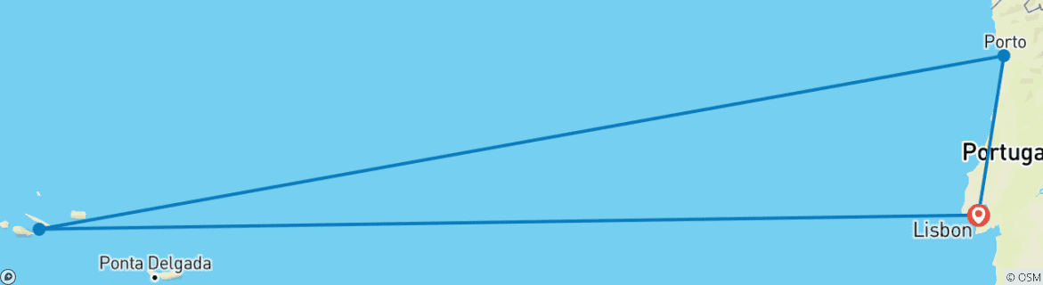 Karte mit der Reiseroute