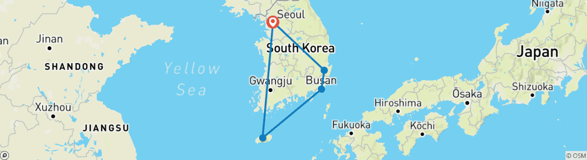 Map of Best of South Korea - 10 days